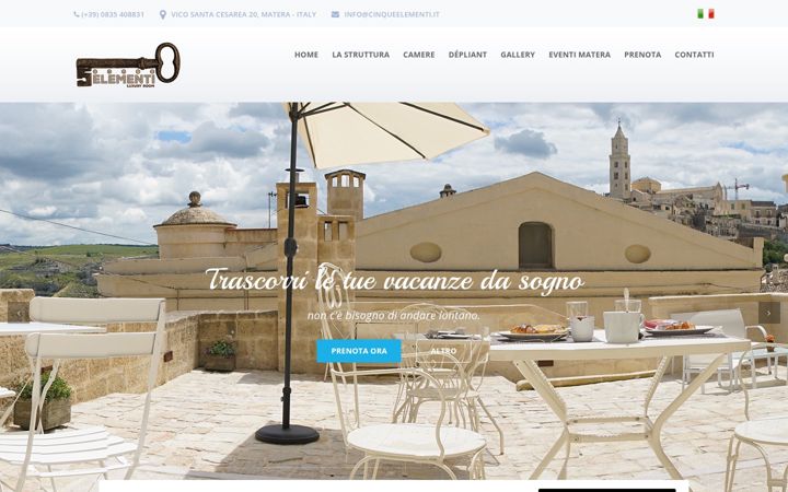Screenshot of cinqueelementi.it