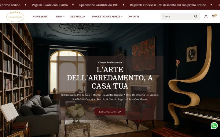 Screenshot of cinquestelleaversa.it