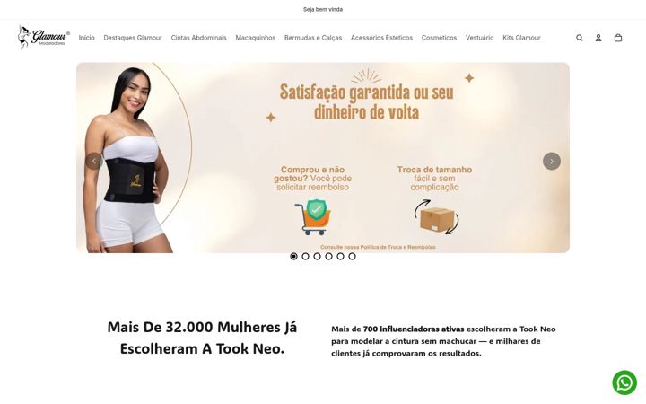 Skærmbillede af cintasglamour.com.br