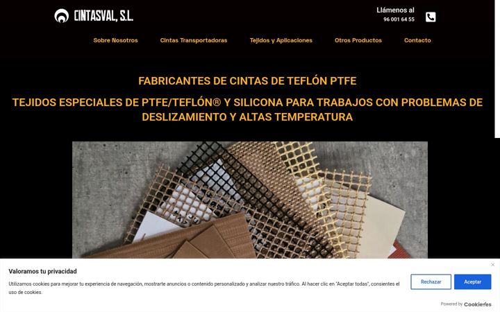 Screenshot of cintasval.com