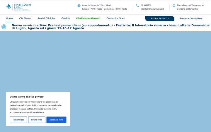 Screenshot of cinthianumlabac.it
