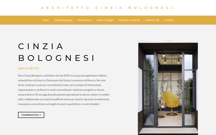 Screenshot of cinziabolognesiarchitetto.it