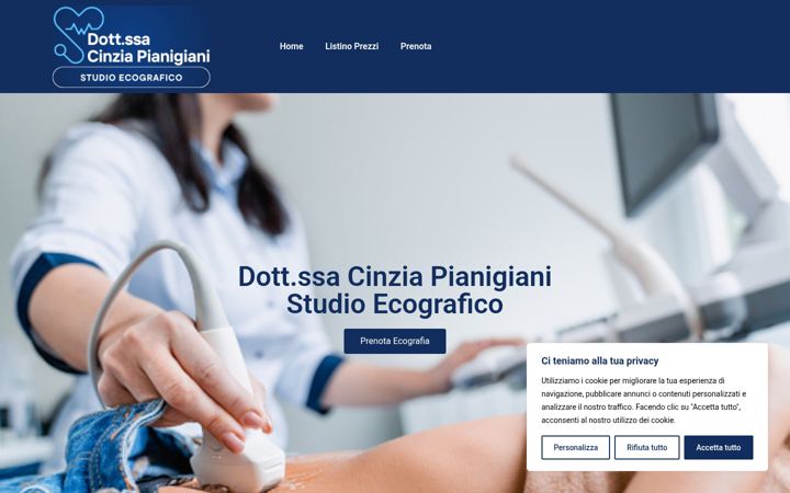 Screenshot of cinziapianigiani.it