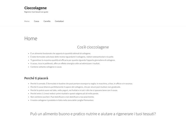 Screenshot of cioccolagene.it