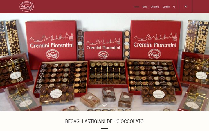 Screenshot of cioccolatobecagli.it