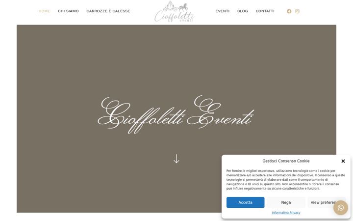 Screenshot of cioffolettieventi.it