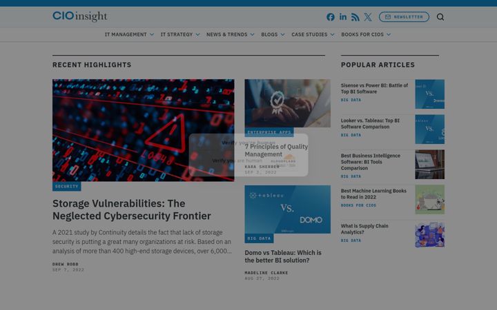 Screenshot of cioinsight.com