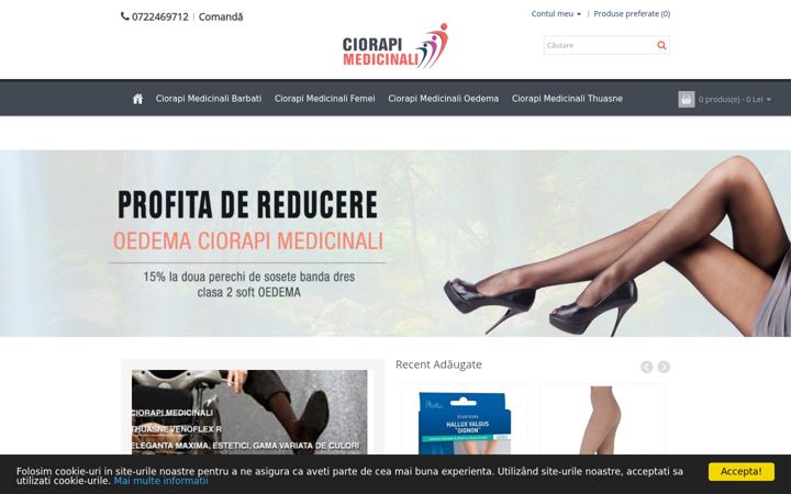 Screenshot of ciorapimedicinali.com