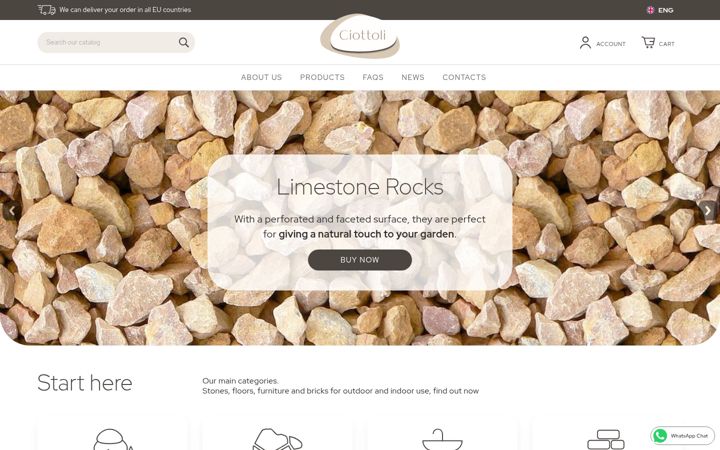 Screenshot of ciottoli.it