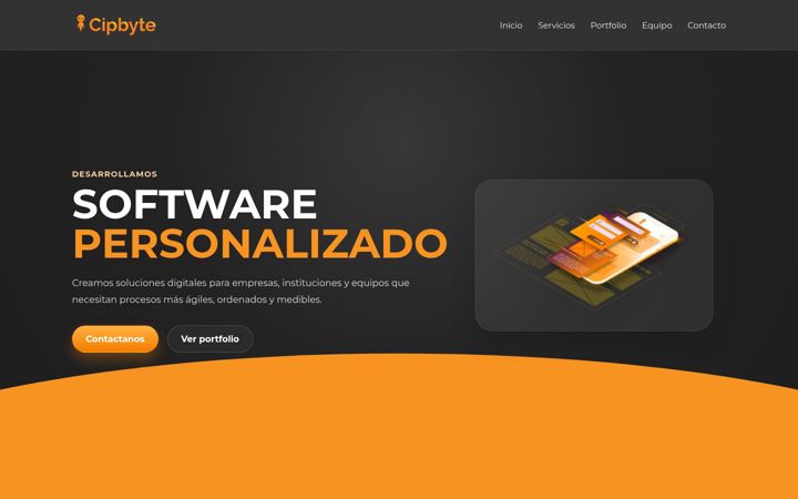 Captura de pantalla de cipbyte.io