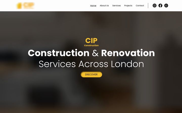 Snímek obrazovky cipconstruction.co.uk