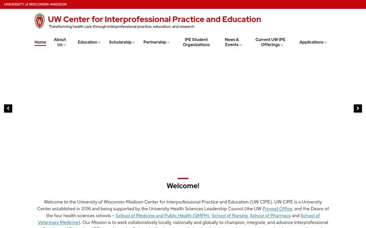 Screenshot von cipe.wisc.edu