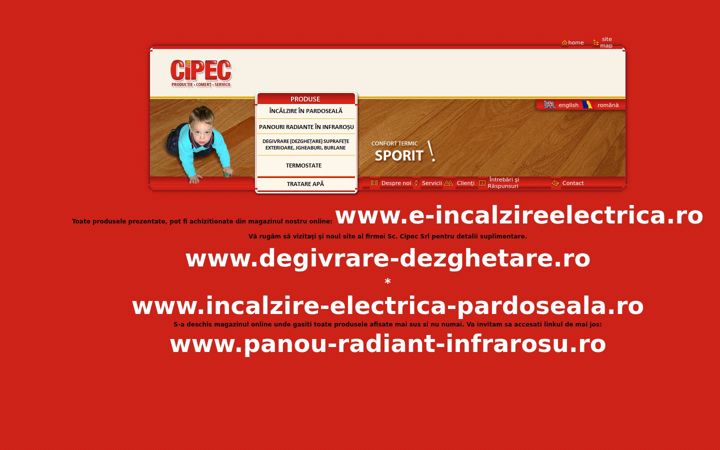 Screenshot di cipec.ro