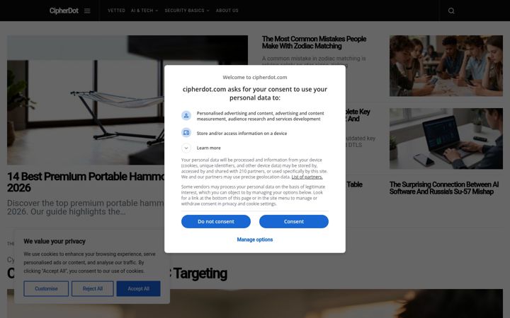 Screenshot of cipherdot.com