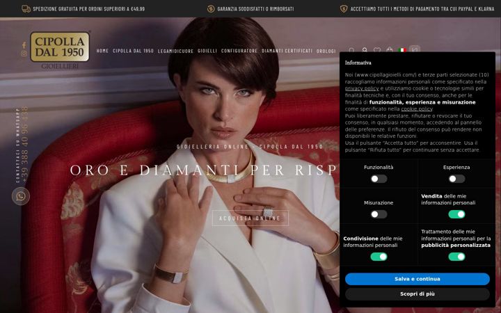 Screenshot of cipollagioielli.com