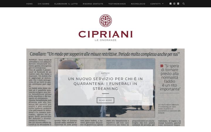 Screenshot of ciprianileonoranze.com