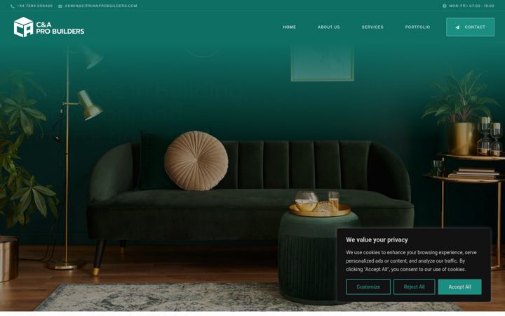 Screenshot of ciprianprobuilders.com