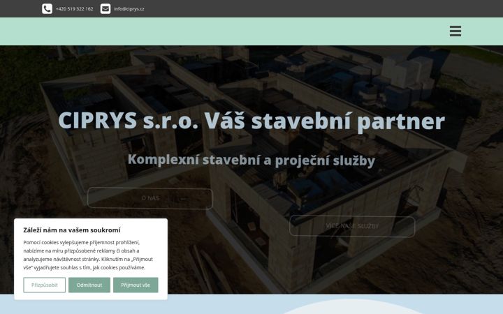Captura de ecrã de ciprys.cz