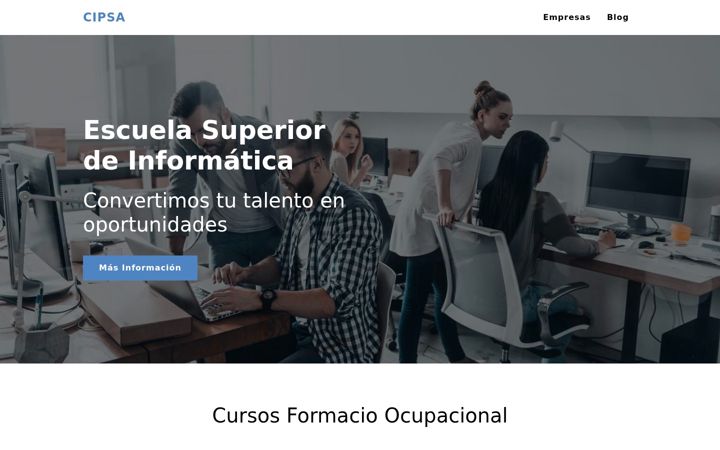 Screenshot ta' cipsa.edu.es