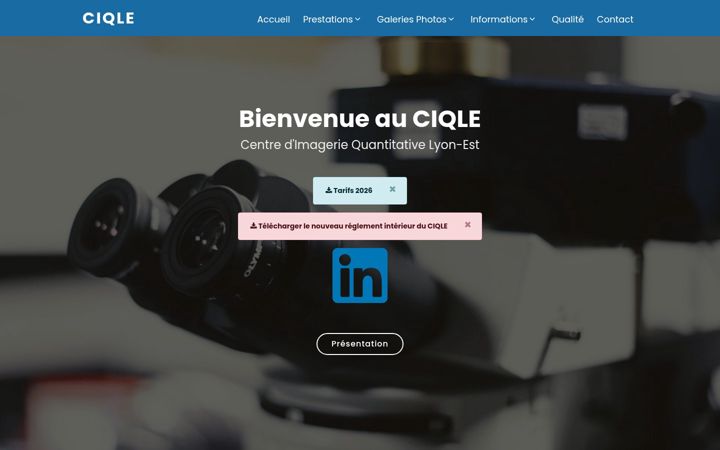 Snímek obrazovky ciqle.univ-lyon1.fr