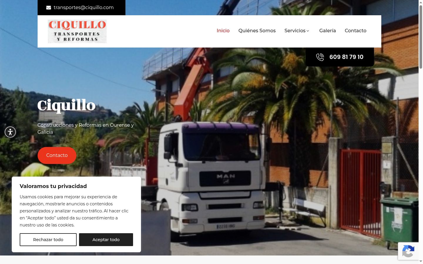 Screenshot del banner di consenso mostrato prima di qualsiasi interazione