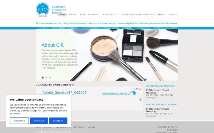 Screenshot of cir-safety.org