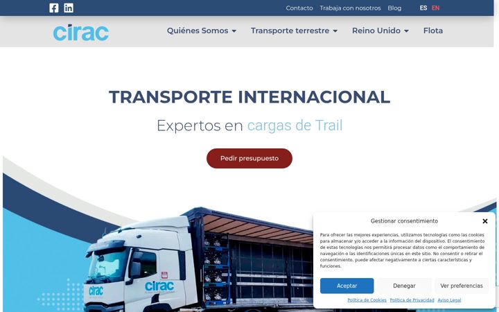 Screenshot ta' ciraclogistica.es