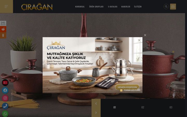 Ekrano kopija ciraganmutfak.com.tr