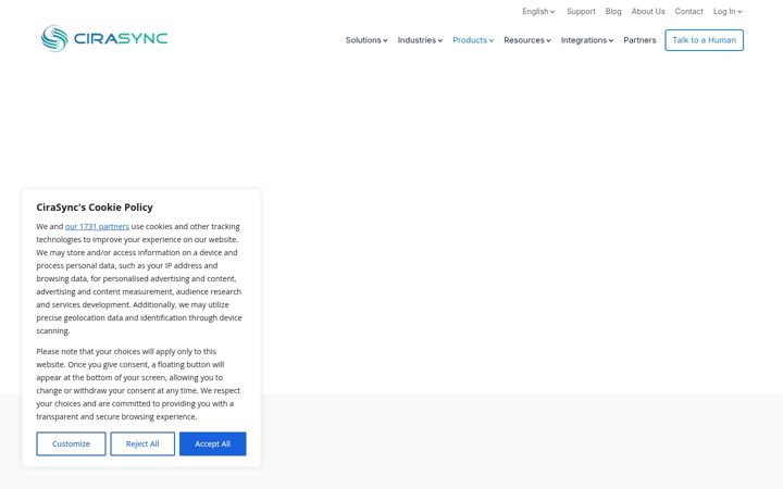 Screenshot of cirahub.com