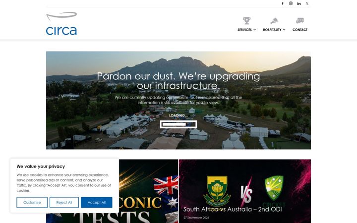 Screenshot of circa.co.za