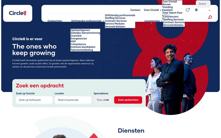 Ekraanipilt saidist circle8.nl