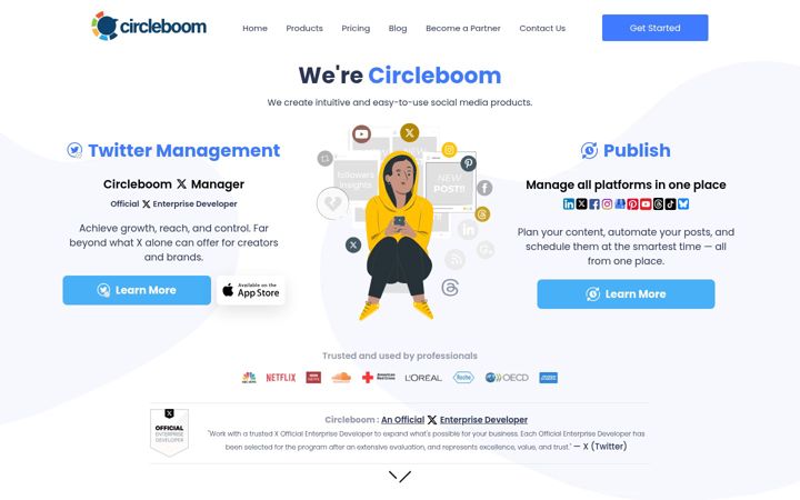 Screenshot von circleboom.com