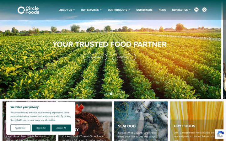 Capture d'écran de circlefoods.co