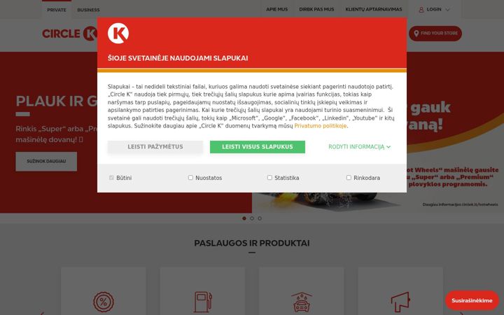 Screenshot di circlek.lt