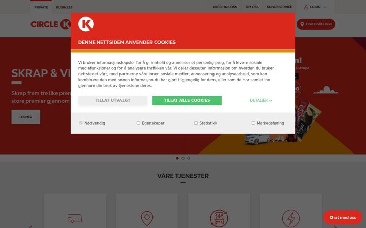 Ekrano kopija circlek.no