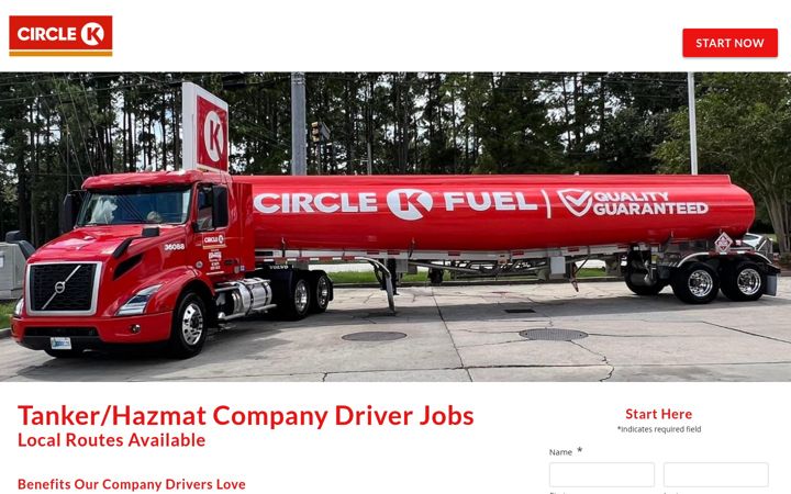Screenshot of circlekdrivingjobs.com
