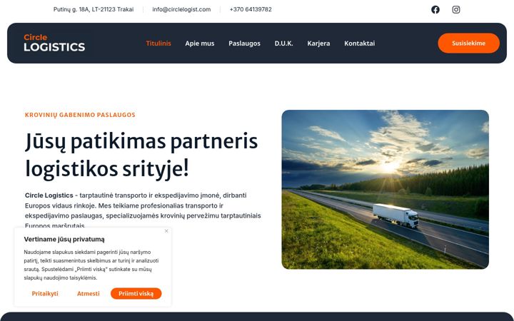 Screenshot of circlelogist.com