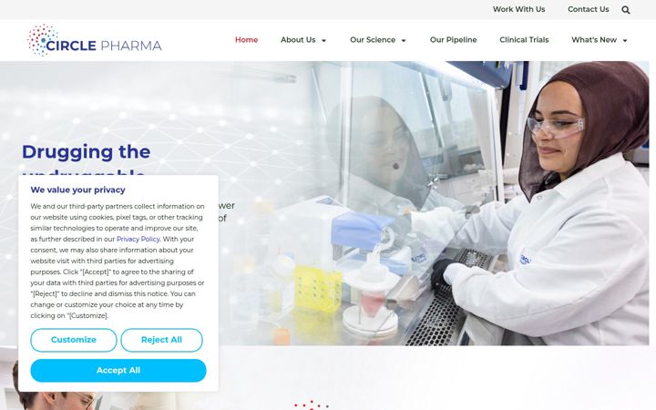 Screenshot of circlepharma.com