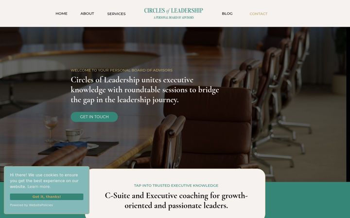 Screenshot of circlesofleadership.com