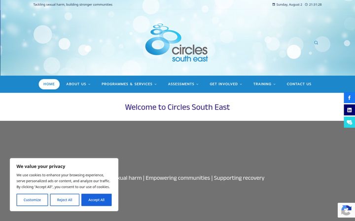 Screenshot of circlessoutheast.org.uk