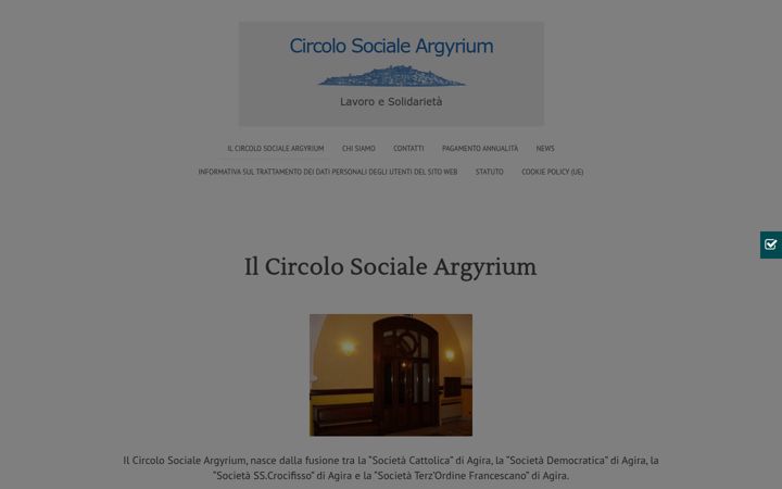 Screenshot of circolosocialeargyrium.it