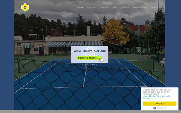 Screenshot of circolotennisavezzano.com