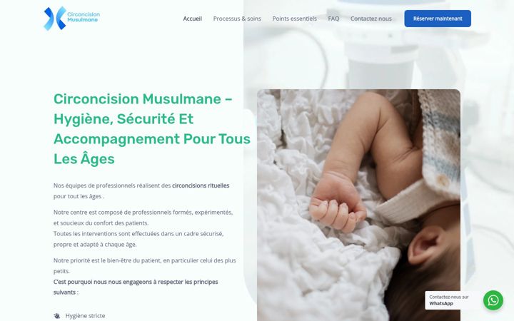 Screenshot of circoncisionmusulmane.com