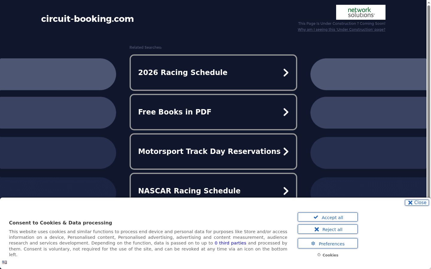 Screenshot del banner di consenso mostrato prima di qualsiasi interazione
