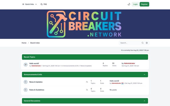 Screenshot of circuitbreakers.network