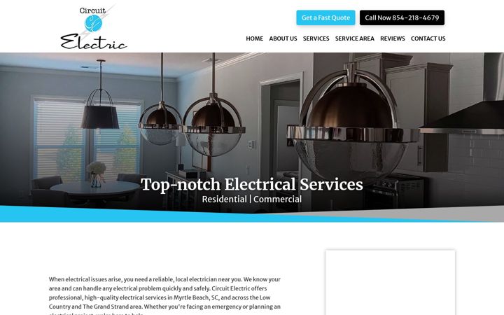 Screenshot of circuitelectricmb.com
