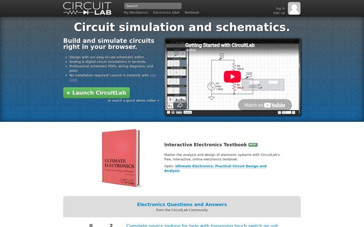Screenshot of circuitlab.com