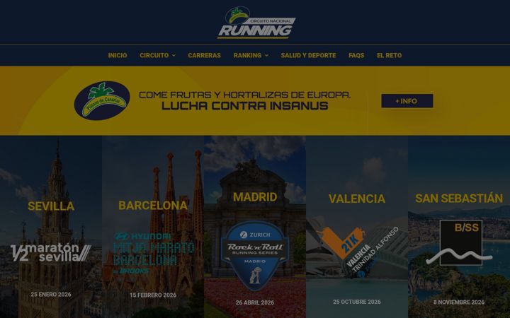 Screenshot ta' circuitonacionalrunning.es
