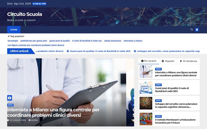 Captură de ecran a circuitoscuola.it