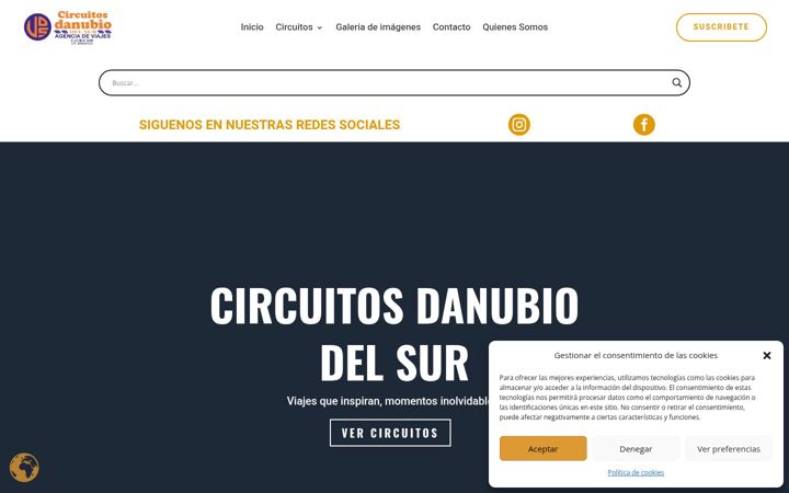 Screenshot ta' circuitosdanubiodelsur.es